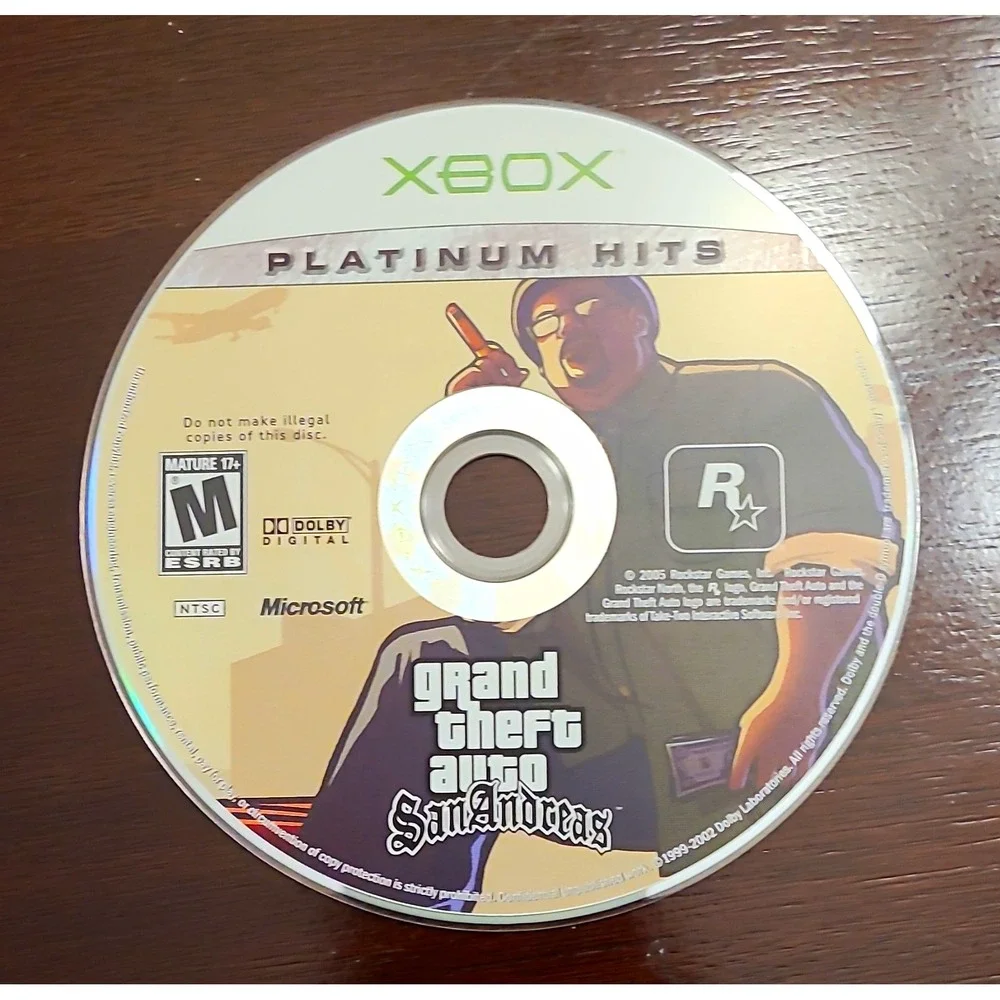 Microsoft Grand Theft Auto: San Andreas Xbox Platinum Hits Disc Only M NTSC-U/C